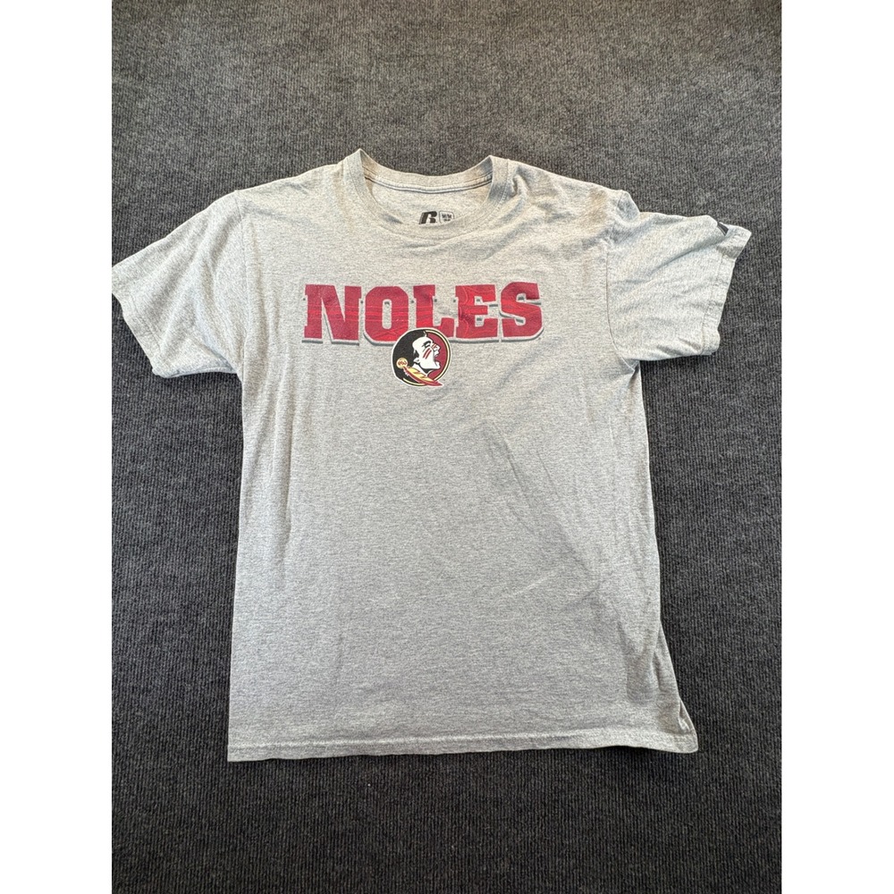 Russell Athletic Florida State Seminoles Noles Graphic T-Shirt Gray Mens Medium